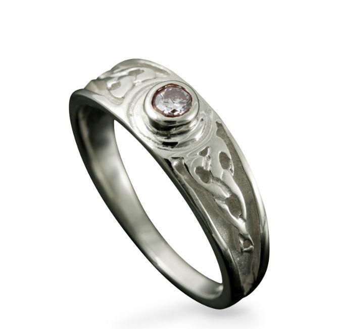 Trinity knot Celtic Diamond Ring in Platinum