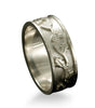 Scottish Thistle Band Ring in 18ct White Gold