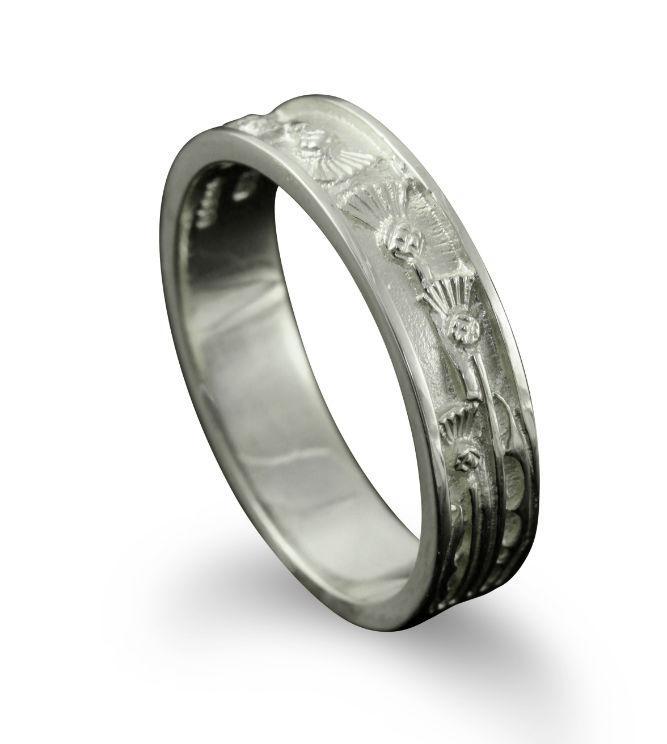 Thistle Wedding Ring in Platinum