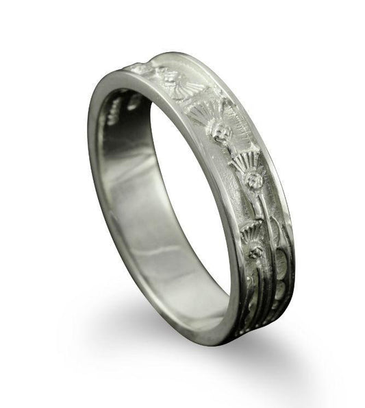 Thistle Wedding Ring in Platinum