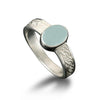 Uyea Celtic Aquamarine Ring in 9ct White Gold