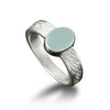 Uyea Celtic Aquamarine Ring in Platinum