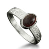 Uyea Celtic Garnet Ring in Platinum