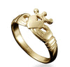 Claddagh Heart and Crown Ring in 9ct Yellow Gold