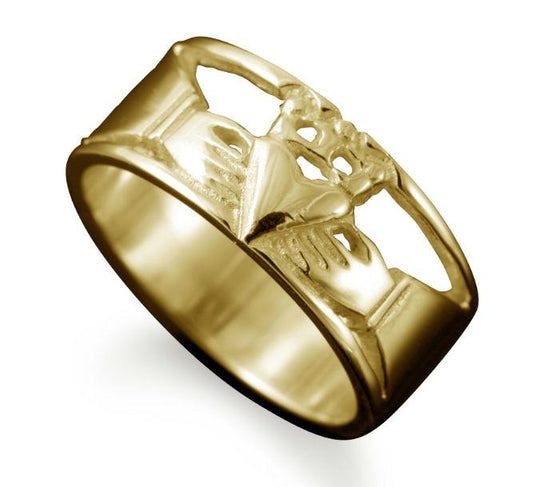 Claddagh Band Ring in 18ct Yellow Gold