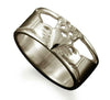 Claddagh Band Ring in 18ct White Gold