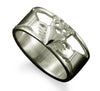 Claddagh Band Ring in Platinum