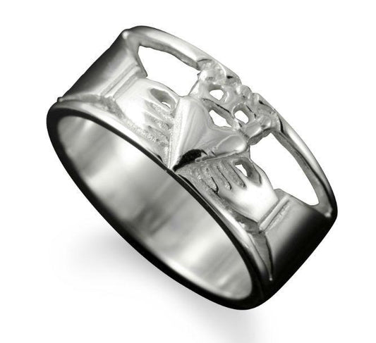 Claddagh Band Ring in Silver