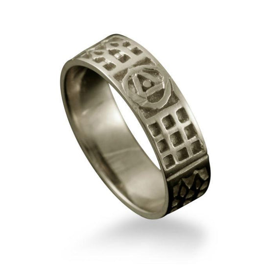 Charles Rennie Mackintosh Rose ring in 9ct White Gold