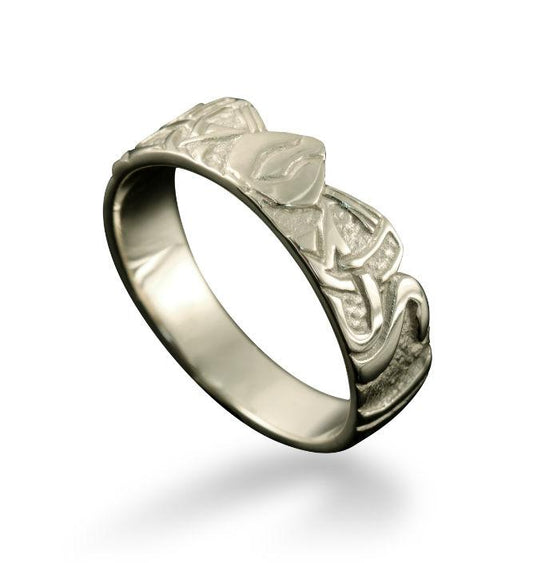 Three Nornes Ring in 9ct White Gold