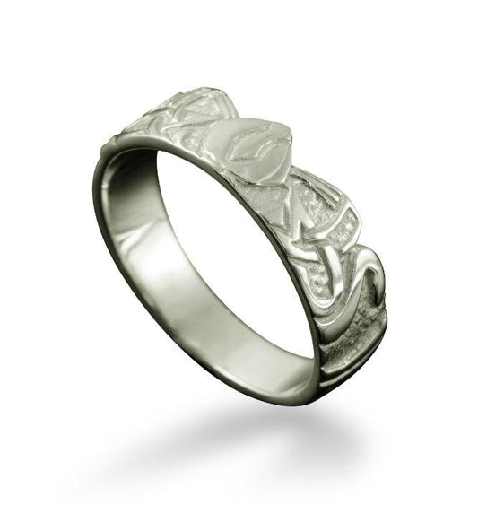 Three Nornes Ring in Platinum