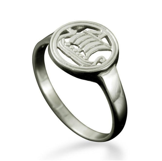 Viking Galley Ring large in Platinum