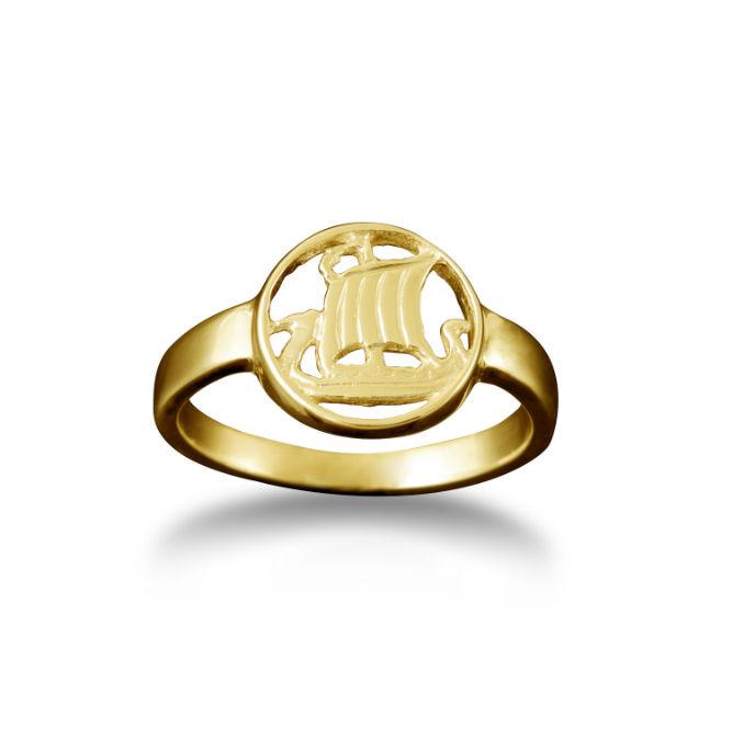 Viking Galley Ring Small in 18ct Yellow Gold