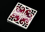 Fara large square brooch