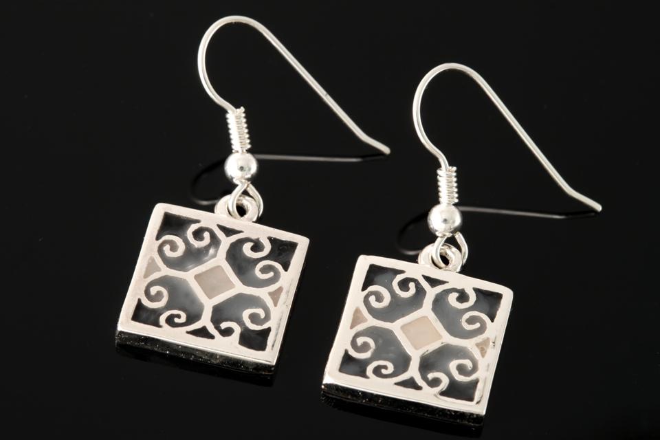 Fara square drop earrings